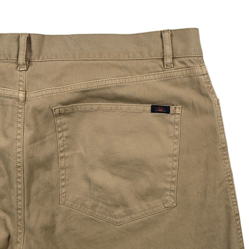 Faherty Comfort Twill Organic Cotton Khaki Tan Straight Leg Chino Mens 36